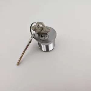 Factory Customized High Quality Silver Zinc Shell Brass Core 29mm Length Glass Sliding Cabinet Door Lock Cylinder