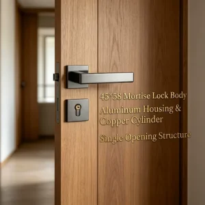 Factory Direct Classic Mechanical Lock HR Matte Grey Aluminium Lock Body 44558 Full Copper Key for School Door