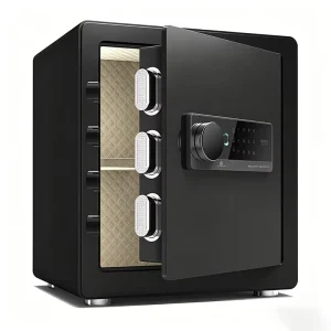 Factory Direct Sales Durable Fireproof Steel Fingerprint Lock Safe Box for Home Safety