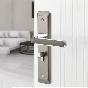 Factory Long Plate Double-Sided Mechanical Door Lock and Handle Set with Lock Body, Mortise and Key
