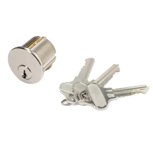 Factory Price Brass Nickel ANSI Hotel Mortise Door Lock America Style SC Key Profile Barrel Lock Cylinder