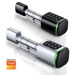 S4A European Door Lock Cylinder Electronic Cylinder TTlock Smart Lock Cylinder With Key App Unlock for Home Tuya App Adjustable