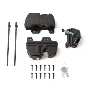 Fence Gate Gravity Latch with Key Lock Double Side Locking Security Latch