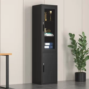 Filing Cabinet Black Furniture Office School Hospital Insect and Moisture Resistant Steel Storage Cabinet 450mm Wide