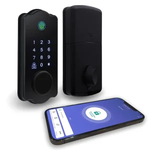 Fingerprint Biometric Electronic Deadbolt Door Lock with Bluetooth