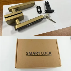 Fingerprint Electronic Door Lock Single Latch Deadbolt Key Password App Unlock for Glass Doors