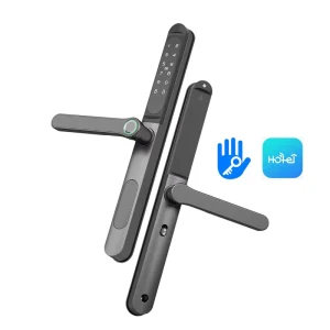 Fingerprint Electronic Smart Aluminum Door Lock 28.6mm Width for Sliding Glass Door