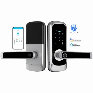 Fingerprint Password Smart Digital Door Lock WiFi BLE App Electronic Card Keyless Mortise Lock