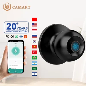 Fingerprint TUYA Smart Door Lock Waterproof IP65 CE FCC Mortise Lock For Wooden Door
