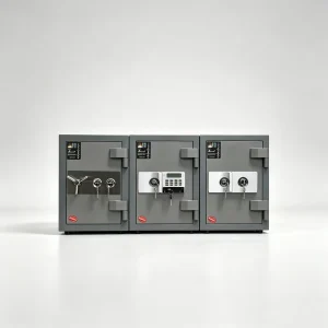 Fire Resistant Steel Double Lock Safe Box Interior Lockable Drawer Valuables Protection for Hotel Business