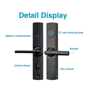 Five Bolt Latch High Impact Zinc Alloy RFID 13.56MHz Hotel Door Lock for Resort Use CE Certified Factory