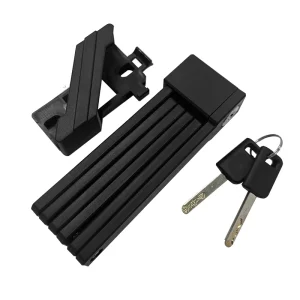 Folding Cast Iron Bicycle Lock Scratch-Resistant Coated Mini Bicycle Lock
