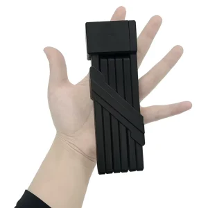 Folding Cast Iron Bicycle Lock Scratch-Resistant Coated Mini Bicycle Lock