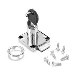Furniture Cabinet Mailbox Lock with 2 Keys 20mm Iron Cylinder Cam Lock for Drawers Kitchen Cupboards and Dressers