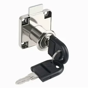 Furniture Cabinet and Document Filing Cabinet Lock with Flat Tongue and Metal Key
