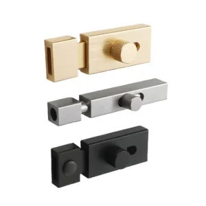 Furniture Door Bolt Heavy Duty Aluminum Alloy Sliding Latch Lock Surface Mounted Security Barrel Bolt for Cabinet Door Window