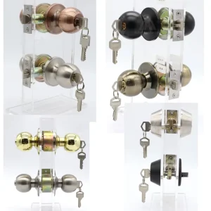Furniture Locks Stainless Steel 201 Ball Shape Door Knob Lock with Cylinder