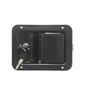 GL 12126 Black Coated Steel Truck Toolbox Lock Metal Padlock with Durable Black Finish
