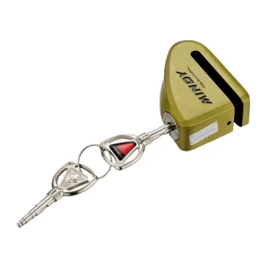 Green Bronze Keyed Waterproof Disc Lock for Bicycles