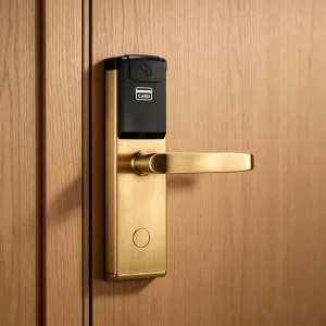 H5015 Gold Keyless Electronic Waterproof Smart Hotel Card Door Lock