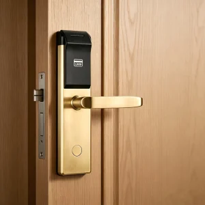 H6011 Gold Keyless Electronic Waterproof Smart Hotel Card Door Lock