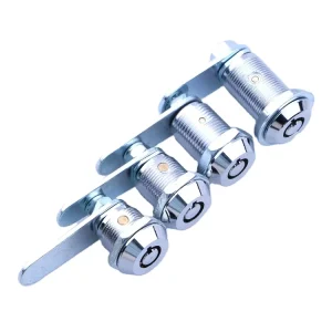 HTLOCK M19 High Quality Steel Tubular Cylinder Cam Lock Zinc Alloy Push Lock Sand Grain Black Coated Housing Zinc Plated Parts