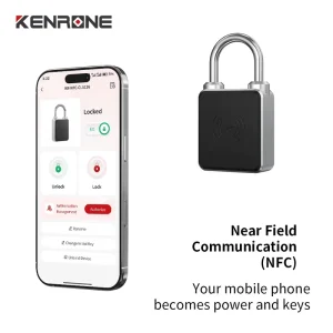 Heavy Duty Battery Free NFC Padlock IP65 Waterproof Zinc Alloy Outdoor Industrial Smart Lock for Warehouse Container Gate Yard