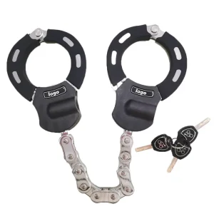Heavy-Duty Electric Bike Chain Lock Anti-Theft Steel Handcuff Lock 3 Keys Customizable Color Logo REACH Certified