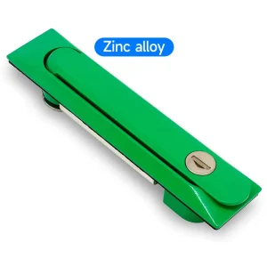 Heavy Duty Green Coated Zinc Alloy Key Operated Industrial Cabinet Lock Waterproof Swing Handle Plane Latch Electrical