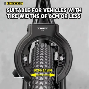 Heavy-Duty Horseshoe Frame Lock for Bicycles and E-Bikes