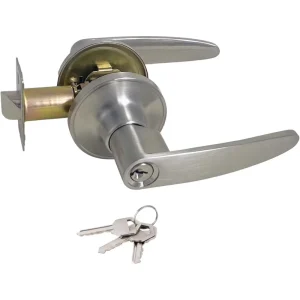 Heavy-Duty Mechanical Door Lever Lock with Keys, Keyed Alike Entry Lockset, Reversible for Right- and Left-Handed Doors