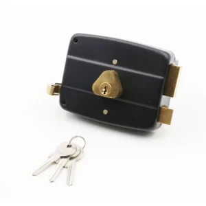 Heavy-Duty Mechanical Night Latch Rim Lock 540, Solid Brass Bolt with Security Keys for Doors and Gates