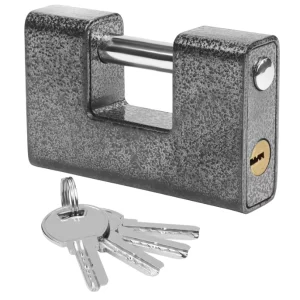 Heavy Duty Padlock Hardened Hardware Monoblock Lock Thick Shackle Protector Lock For Garage Door