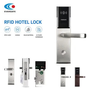Heavy Duty Stainless Steel 304 Magnetic Stripe Electronic Hotel Lock Fire Proof + Built in Battery for Glass Doors Free SDK