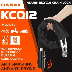 Heavy-Duty Steel Chain Lock with Key for Mountain Bikes