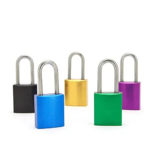 HiLink OEM Custom Durable High Quality Industrial Multi Color 38mm Shackle Aluminum Safety Padlock Master Key ISO9001 Certified