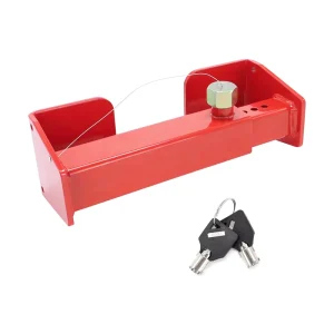 High Impact Resistant Construction Heavy Duty Red Iron Container Lock with Steel Anti Loss Chain for Shipping Cargo Security