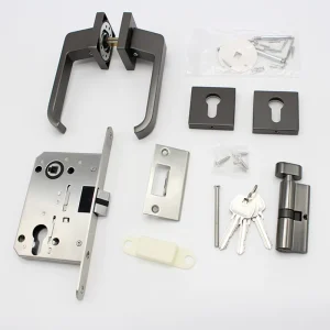 High Privacy Security Bedroom Door Lock Hardware Magnetic Silent Spring Latch Brass Cylinder 7255 Mortise Lock