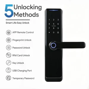 High Quality IP56 Smart Door Lock Fingerprint Intelligent Lock Password Unlock for Home