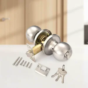 High Quality Safe Security Bojun Brass Cylindrical Door Knob Locks with 3 Keys Entrance for Privacy Door