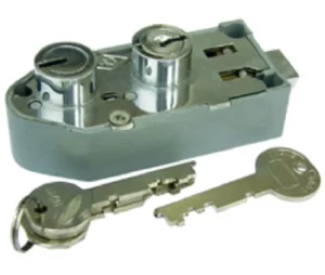 High Quality Safety Bank Locker Safe Deposit Key Lock with Gold Plate