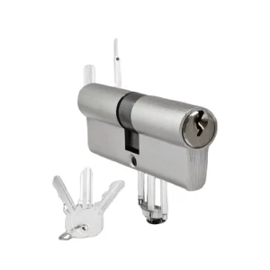 High Safety Wooden Door Aluminum Shell Brass Core Lock with 3 Brass Keys 70mm (35 35) Double Open Satin Nickel Cylinder