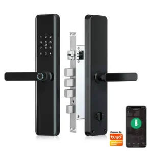 High Security 6068 Mortise Digital Lock BLE WiFi Fingerprint Card Keyless Tuya TTlock Smart Door Lock