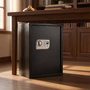High Security Fingerprint Digital Safe Box Key Anti Theft Steel Safe Locker Moisture proof CE Certified Dedun 50FF AA Battery