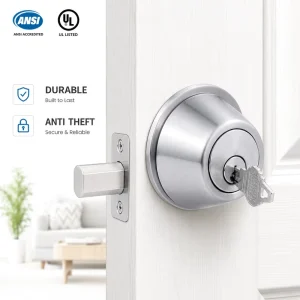 High-Security Grade 2 Heavy-Duty Mechanical Deadbolt Lock for Front and Entry Doors