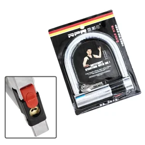 High-Security Heavy-Duty U-Lock with Keys Waterproof Rustproof Motorcycle Bike Bicycle Lock