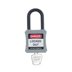 High Security Multi-color Industrial Safety Padlock Key Operated Nylon Shackle Durable Anti-Theft Anti-Rust ISO/CE Certified