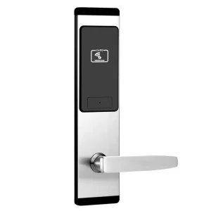 Hotel Door Lock Wi Fi Enabled Electronic Smart Lock with Magnetic Card Activation Keypad Network Model 8020 Wooden Door Use