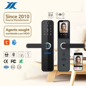 Hotel Lock System Smart 3D Face Recognition Lock Waterproof for Wood and Aluminum Doors with Keyless Handle