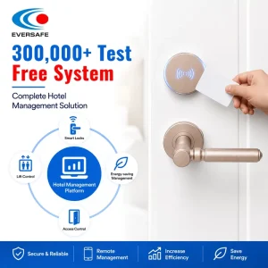 Hotel Solid Zinc Alloy Key Card Door Lock, T5577 Contactless Smart Lock with Tamper Alarm, Manufacturer
